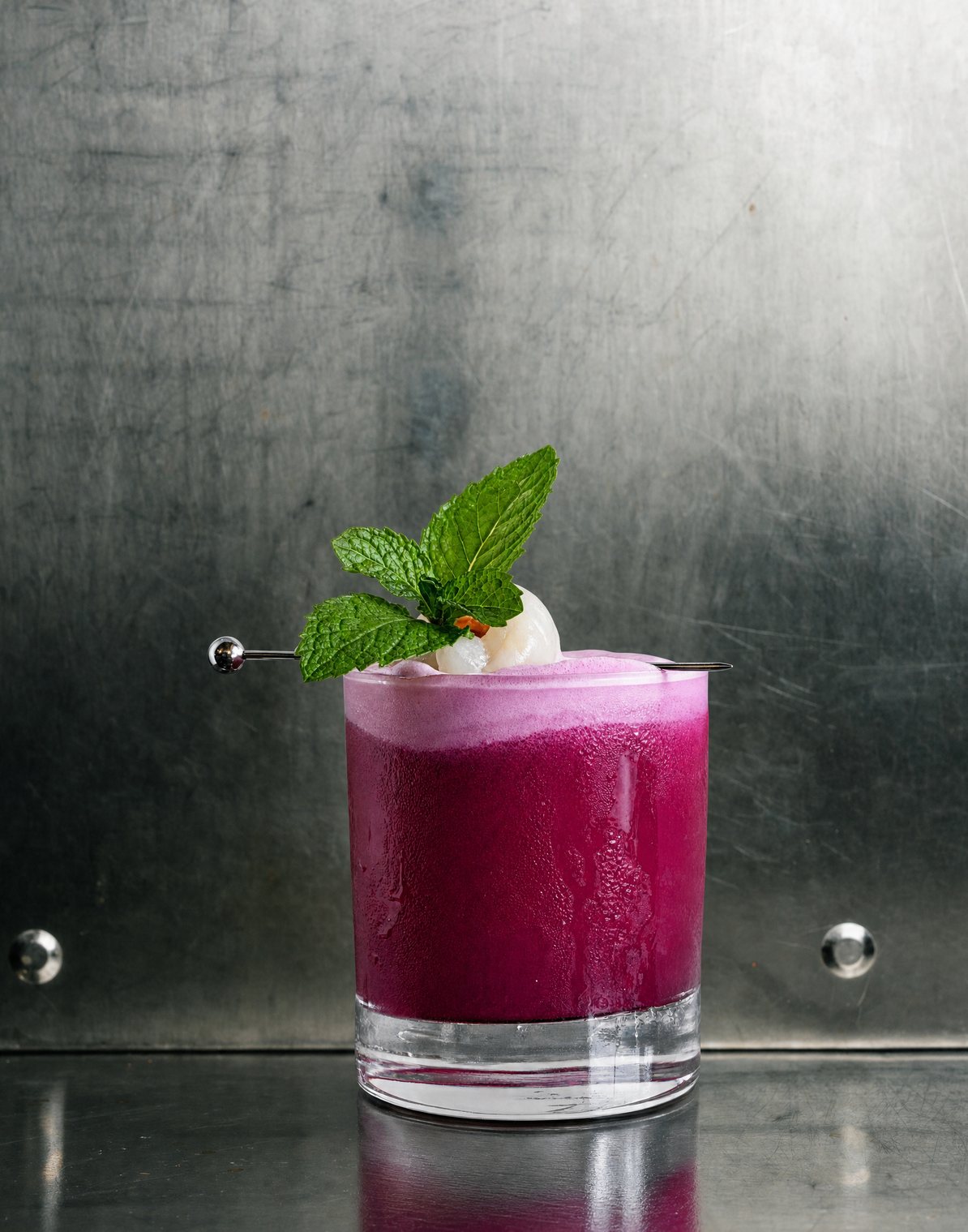 Lucky Dragon Sour — dragonfruit cocktail at Thuy's cocktail bar in Uluwatu, Bali